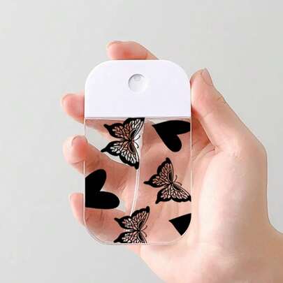 1 unidade de frasco nano spray com design minimalista e moderno de borboleta e coração, portátil, compacto e recarregável para viagens. Uma ótima ideia de presente unissex para namorada, melhor amiga, para o verão e para casais.