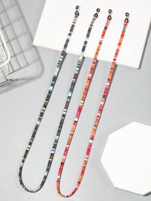 2pcs/Set Colorful Bohemian Style Fabric Fashion Glasses Chain Set, Retro Glasses Decoration Strap, Glasses Anti Drop Rope, Suitable For Women And Girls,Myopia Glasses Hanging Rope, Presbyopia Glasses Anti Drop Hanging Rope - Multicolor - View 7