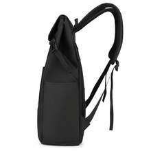 Men's Large Capacity Backpack, Business Commute Casual Travel Lightweight Backpack, Elegant Design - Black - View 6