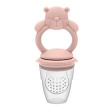 1个婴儿熊牙胶，硅胶喂养用具套装，安抚奶嘴磨牙玩具，婴儿辅食喂食器，水果蔬菜磨牙棒 - 彩色 - 查看 8