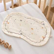 1个婴儿棉纱布平枕，新生儿0-12个月防吐口水拍嗝巾枕 - 彩色 - 查看 9