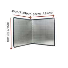 1pc Stainless Steel Cooking Splash Guard, Foldable Kitchen Splash Shield For Stovetop - Black Thickened Edging - View 3