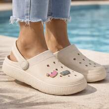 Molekinho Molekinha Kids' Flip-Flops - Fashionable Clogs With Fun Buttons - 108 Molekinha Cream - View 2