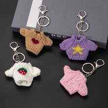 1pc Mini Sweater Keychain, Backpack Charm, Cute Bag Accessory And Phone Charm - Multicolor - View 7