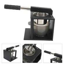 Manual Press Juicer Lever Design 304 Stainless Steel Hand Pressed Juicer Fruit Squeezer with Two Filters - Negro - Ver 2