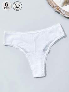 6条装女士性感蕾丝内裤，舒适透气，面料柔软，简约优雅，纯色三角裤，适合所有季节，适合约会、瑜伽、日常生活、购物、度假等场合。 - 彩色 - 查看 8