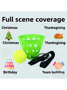 4-Piece Swing Ball Game Set, Party Swing Bucket Game, Multiplayer Interactive Game, Can Be Used To Train Eye And Waist Coordination, Fun Party Game, Agility Training. Suitable For Holiday Parties, Outdoor Activities, - Multicolor - View 9