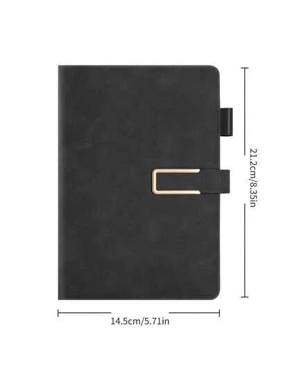 1本A5商务笔记本 | 复古金属扣+同色皮革绑带 | 内页：浅白色点阵纸 | 附赠礼盒包装。适合作为商务礼品、日常记录、灵感手册和新年礼物。