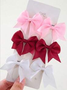 10pcs/Set Colorful Fabric Bowknot Hair Clips For Girls, Cute & Versatile Hair Accessories, Suitable For Daily UseSuitable For Commuting, Daily Hairstyles, Simple And Graceful For Spring And Summer, Hair Accessories, Head Accessories, Claw Clips, Hairpin - Multicolor - View 2