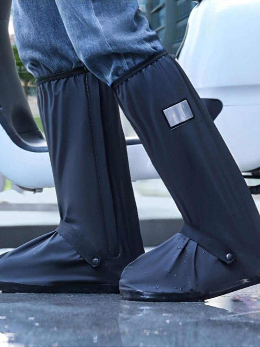 Waterproof & Non-Slip Shoe Covers - , Thick PVC For Outdoor Activities, Cycling, Snow & Rain Protection - Multicolor - View 1