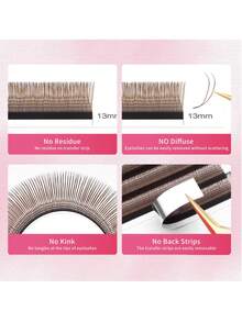 秀崎 U YY 5D W 睫毛嫁接 棕色 U 型 5DW 睫毛嫁接 貂毛预制浓密睫毛 假睫毛供应商 - C - 查看 11