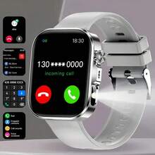2025 New HD Full Touch Smartwatch For Men And Women - Supports Wireless Calls/Texting/Multi-Sport Modes/Remote Camera Control/Fitness Tracking/Outdoor LED Light, Compatible With Android And , Modern Style HD Display Gift, Fashionable Wearable - Black - View 12