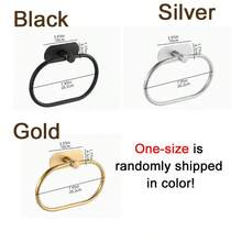 Anillo para toallas de acero inoxidable, estante para toallas, barra para toallas montada en la pared, almacenamiento de toallas de baño, soporte para toallas - Dorado - Ver 14
