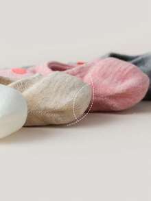 5 Pairs/Pack Women's Summer Polka Dot Print Thin Short Socks Breathable Silicone Non-Slip Invisible Boat Socks - Multicolor - View 8