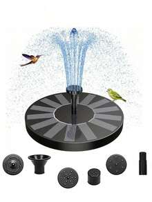 6-Nozzle Upgraded Solar Bird Bath Fountain Pump, Solar Panel Kit Water Pump, Freestanding Floating Solar Fountain Pump For Bird Bath, Garden, Pond, Swimming Pool - JT-180 - View 2