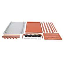36*24*36 In Welding Table 600lbs Load Capacity Steel Welding Workbench On Wheels - Red - View 6