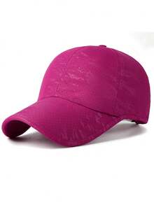 Unisex Baseball Cap With Ponytail Hole - Breathable, Quick-Dry Mesh Hat For Men & Women, Adjustable Fit, Black/White/Pink/Grey, Perfect For Running & Casual Wear. Fabric.,Summer,Beach - Multicolor - View 8