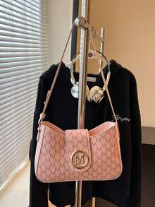 New Luxury Solid Color Versatile Women Shoulder Bag - Pink - View 4