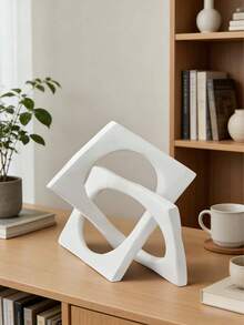 Escultura geométrica moderna, adorno dorado, adecuado para estanterías doradas, esculturas y decoraciones de escritorio geométricas, accesorios de decoración del hogar dorados y piezas decorativas cúbicas - Múltiples estilos - Ver 8