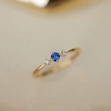 1 chiếc nhẫn thời trang cổ điển sang trọng tinh tế cao cấp đính đá Cubic Zirconia, phù hợp cho nữ giới đeo hàng ngày. - Vàng - Xem 8