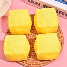 新款方块奶酪挤压玩具，创意可塑慢回弹方形奶酪减压玩具，放松心情，节日/生日礼物 - 彩色 - 查看 4