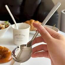 5pcs Luxury Rhinestone Stainless Steel Spoon | Shiny Tableware For Elegant Dining,Elevate Your Everyday Meal With Luxury, Eye-Catching Tableware,Premium Stainless Steel, Dishwasher - Multicolor - View 6