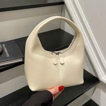 女士可爱手提包，复古高品质多功能托特包，独特饺子造型钱包 - 彩色 - 查看 7