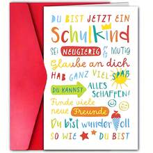 1张，趣味英文版德语返校贺卡，送给女儿、儿子、侄子、侄女，感谢老师并给予鼓励，德语版返校贺卡，“你可以做到！” - 均碼 - 查看 7