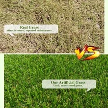 2M Artificial Grass Garden Turf Offcut Roll End Realistic Lawn Fake Carpet Mat - A - View 8