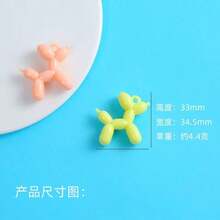 12pcs Acrylic Simulated Bubble Dog Pendant DIY Earrings Necklace Keychain Jewelry Accessories Wholesale - Multicolor - View 4