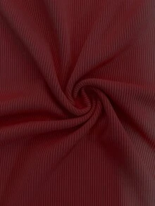 Women's Fashion Beaded Spaghetti Strap Solid Ribbed Tank Top Casual Summer - Burgundy - View 3