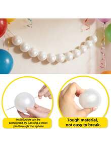 10pcs Faux Large Pearl Decorations, Suitable For Weddings, Celebrations, Parties, Backdrops, Decorations, Stairs, Romantic Scenes, Atmosphere Decor, Home Decor - Multicolor - View 5