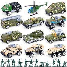 SHINDEL 62PCS Toy Cars, Die-Cast Military Vehicles Playsets, Army Toy Vehicle Models Alloy Metal Vehicle With Army Men, Truck Tank Helicopter Toys Military Combat Toys For Boy Girl Kid Birthday Gift Party Favor - Multicolor - View 7