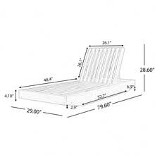 Sillón Reclinable de Madera de Acacia en Forma de Barco con 3 Posiciones de Reclinación - Acabado en Teca, Tumbona para Patio Exterior, Jardín, Piscina - Capacidad de 300 libras - GRIS OSCURO + Teca + Madera de Acacia + Tela + Espuma - Ver 9