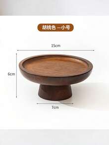 1 pieza Soporte para pastel de bambú con base de bambú, plato para exhibir postres, bandeja de frutas multifuncional, adecuado para decoración de mesa de comedor, plato de servir para el hogar y la cocina, uso durante el Ramadán - Granate - Ver 13