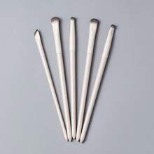 5 Cloud Porcelain Eye Makeup Brush Set Eyeshadow Brush Smudge Brush Aegyo Sal Blade Eye Detail Brush Beauty Tool - 瓷白5支套刷 - 查看 2
