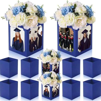 1ชิ้น กล่องรับปริญญา ของตกแต่งกลางโต๊ะ ขนาด 6/7 นิ้ว สำหรับแสดงรูปภาพ แสดงความยินดี ของขวัญสำหรับงานเลี้ยงรับปริญญา กล่องใส่รูปภาพวิทยาลัย กรอบรูปสำหรับตกแต่งโต๊ะรับปริญญา