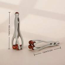 1pc Finger Massager, Hand Massage Tool, Suitable For Carpal Tunnel Syndrome. Double-Sided Hardwood Massage Roller Tool, Can Be Used To Relieve Finger Trigger Points, Hard-To-Reach Hand Areas, And Alleviate Massage Pressure. Traditional Chinese-Style Ancient Massage Method. - View 2