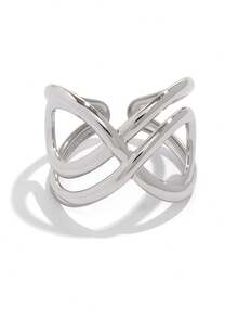 Frminee 2pcs/1pc Cincin Simbol Tak Terhingga dari Baja Tahan Karat, Cincin Bentuk Angka 8 Tak Terhingga, Hadiah Klasik untuk Acara Spesial, Hadiah Liburan - Multiwarna 3 - View 5