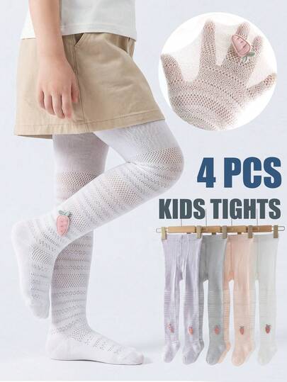 4 Pcs Summer Tights For Baby Girls Baby Toddler Leggings – Soft, Thin, Mosquito-Resistant & Comfortable