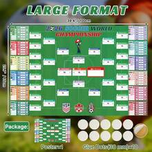 2026年世界杯赛程海报，尺寸39.4英寸*25.7英寸，2026年世界杯周边商品，足球迷必备，足球赛事海报，派对装饰赛程表 - 綠色 - 查看 6