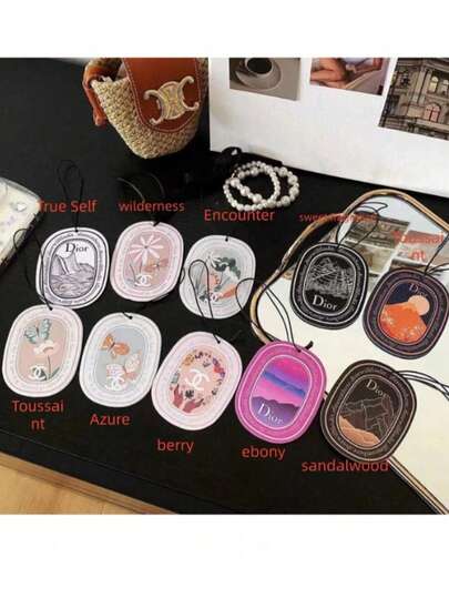 Tấm thơm treo trang trí cho xe hơi, khử mùi hương liệu lâu dài, dùng để trang trí gương chiếu hậu trong xe, tủ quần áo, tủ giày, phòng tắm, nhà cửa, làm sạch không khí trong lành, tấm thơm đa năng dùng cho phụ kiện xe hơi và nhà cửa.