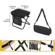 2026 New Large Foldable Backpack Stool For Adults - Portable Camping Stool With Sling Bag, 500lbs Capacity For Camping, Fishing, Hiking, Travel, Picnic (Beige) - Beige - View 7