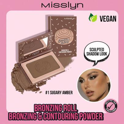  Phấn tạo khối MISSLYN-Cinnadream, kết cấu mịn màng và dễ tán, siêu mịn và lâu trôi, tông màu lạnh cho vẻ ngoài trang điểm tự nhiên, phấn tạo khối khuôn mặt, dưỡng ẩm và nuôi dưỡng, được bổ sung hỗn hợp bơ Murumuru.