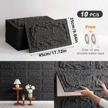 CHEE LYEE 5/10片装自粘墙贴，25x45厘米仿岩石砖，10毫米厚PU仿石瓷砖，文化石陶瓷砖，自粘式，室内外均可使用 - 多色 - 查看 20