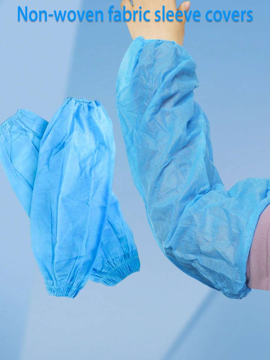 50/100/200个装无纺布一次性袖套，防尘保护套，可重复使用加厚袖套，适用于家庭、厨房，防尘、透气、防油