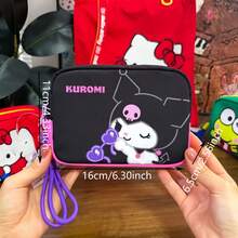 SANRIO 可爱卡通猫咪便携化妆包，旅行必备收纳袋，手机包，酷洛米旋律拉链包，学生文具铅笔盒 - 查看 2
