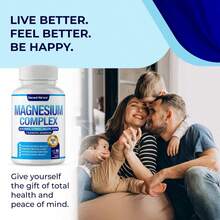 7-In-1 Magnesium Complex Supplement 1000mg | Glycinate Citrate Malate Taurate Orotate Blend | High Potency Magnesium Capsules | 90 Capsules (2 Bottles) - 2 Bottles - 查看 3