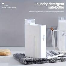 ……1个洗衣液容器，空瓶，大容量浴室收纳瓶，衣物柔顺剂收纳整理瓶，浴室收纳瓶，厨房洗衣房浴室收纳盒 - 1PCS白色 - 查看 8