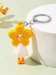 Cute Fashionable Women's Yellow Cartoon Duck Doll Decorated Versatile Keychain Pendant Valentine's Day Car Accessories Bag Charm School Goth Y2k - 多色的 - 查看 6